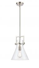 Innovations Lighting 411-1SM-SN-G411-10CL - Newton Cone - 1 Light - 10 inch - Satin Nickel - Multi Pendant