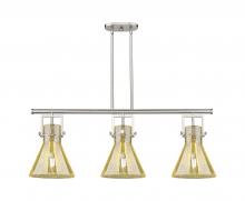 Innovation Lighting 411-3I-SN-G411-10ME - Newton Cone - 3 Light - 42 inch - Satin Nickel - Island Light