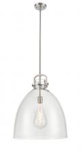 Innovations Lighting 412-1S-SN-18CL - Newton Bell - 1 Light - 18 inch - Brushed Satin Nickel - Cord hung - Pendant
