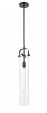 Innovation Lighting 413-1SS-BK-G413-1S-4CL - Pilaster - 1 Light - 4 inch Glass - Matte Black - Pendant
