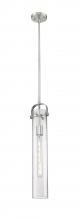 Innovations Lighting 413-1SS-SN-G413-1S-4SDY - Pilaster - 1 Light - 5 inch - Satin Nickel - Pendant