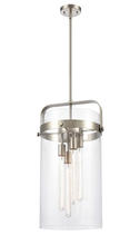 Innovations Lighting 413-4S-SN-12CL-LED - Pilaster - 4 Light - 13 inch - Brushed Satin Nickel - Cord hung - Pendant