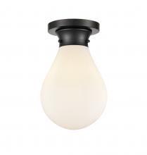 Innovation Lighting 414-1F-BK-G4141-8 - Genesis - 1 Light - 8 inch - Matte Black - Flush Mount