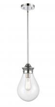 Innovation Lighting 414-1S-PC-8CL - Genesis - 1 Light - 8 inch - Polished Chrome - Cord hung - Mini Pendant