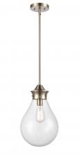 Innovation Lighting 414-1S-SN-G4142-10-LED - Genesis - 1 Light - 10 inch - Satin Nickel - Cord hung - Mini Pendant