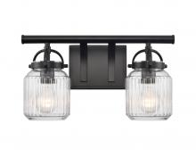 Innovation Lighting 416-2W-BK-G416-6CL - Latreille - 2 Light - 16 inch - Matte Black - Bath Vanity Light