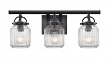 Innovation Lighting 416-3W-BK-G416-6CL - Latreille - 3 Light - 22 inch - Matte Black - Bath Vanity Light