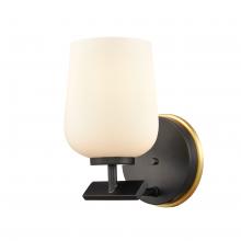 Innovation Lighting 420-1W-BSG-W-LED - Remy - 1 Light - 5 inch - Black Satin Gold - Bath Vanity Light