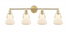 Innovation Lighting 422-4W-SB-G4221-7-LED - Luna - 4 Light - 40 inch - Satin Brass - Bath Vanity Light