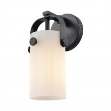 Innovation Lighting 423-1W-BK-G423-7WH - Pilaster - 1 Light - 7 inch Long Glass - Matte Black - Sconce