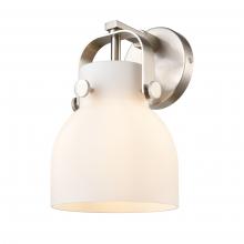 Innovation Lighting 423-1W-SN-G412-6WH - Pilaster II Bell - 1 Light - 7 inch - Satin Nickel - Sconce
