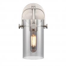 Innovations Lighting 423-1W-SN-G423-7SM - Pilaster II Cylinder - 1 Light - 5 inch - Satin Nickel - Sconce