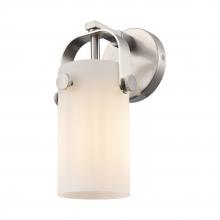 Innovation Lighting 423-1W-SN-G423-7WH - Pilaster - 1 Light - 7 inch Long Glass - Brushed Satin Nickel - Sconce