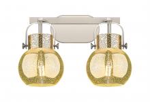 Innovation Lighting 423-2W-SN-G410-6ME - Pilaster II Sphere - 2 Light - 17 inch - Satin Nickel - Bath Vanity Light