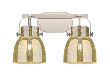 Innovation Lighting 423-2W-SN-G412-6ME - Pilaster II Bell - 2 Light - 17 inch - Satin Nickel - Bath Vanity Light