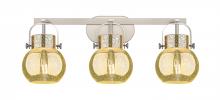 Innovation Lighting 423-3W-SN-G410-6ME - Pilaster II Sphere - 3 Light - 27 inch - Satin Nickel - Bath Vanity Light