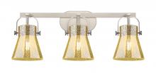 Innovation Lighting 423-3W-SN-G411-6ME - Pilaster II Cone - 3 Light - 27 inch - Satin Nickel - Bath Vanity Light