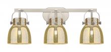 Innovation Lighting 423-3W-SN-G412-6ME - Pilaster II Bell - 3 Light - 27 inch - Satin Nickel - Bath Vanity Light