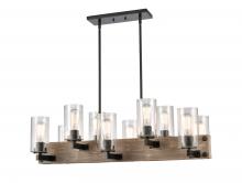 Innovation Lighting 424-10CH-BK-SDY-LED - Diego - 10 Light - 37 inch - Matte Black - Cord hung - Island Light