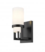 Innovation Lighting 426-1W-BK-G426-8WH - Utopia - 1 Light - 5 inch - Matte Black - Sconce