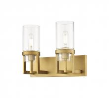 Innovation Lighting 426-2W-BB-G426-8CL - Utopia - 2 Light - 15 inch - Brushed Brass - Bath Vanity Light
