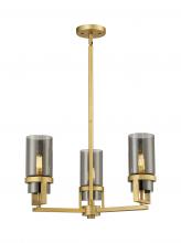 Innovation Lighting 426-3CR-BB-G426-8SM - Utopia - 3 Light - 22 inch - Brushed Brass - Pendant