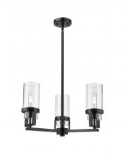 Innovation Lighting 426-3CR-BK-G426-8CL - Utopia - 3 Light - 22 inch - Matte Black - Pendant