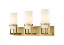 Innovation Lighting 426-3W-BB-G426-8WH - Utopia - 3 Light - 5 inch - Brushed Brass - Bath Vanity Light