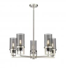 Innovation Lighting 426-5CR-SN-G426-8SM - Utopia - 5 Light - 24 inch - Satin Nickel - Chandelier
