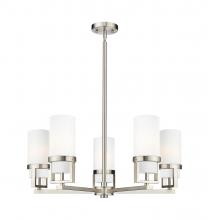Innovation Lighting 426-5CR-SN-G426-8WH - Utopia - 5 Light - 24 inch - Satin Nickel - Chandelier