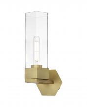 Innovation Lighting 427-1W-BB-G427-14CL - Claverack - 1 Light - 6 inch - Brushed Brass - Sconce