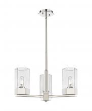 Innovation Lighting 427-3CR-PN-G427-9CL - Claverack - 3 Light - 22 inch - Polished Nickel - Pendant