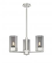 Innovation Lighting 427-3CR-SN-G427-9SM - Claverack - 3 Light - 22 inch - Satin Nickel - Pendant