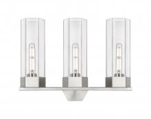 Innovation Lighting 427-3W-SN-G427-14CL - Claverack - 3 Light - 22 inch - Satin Nickel - Bath Vanity Light