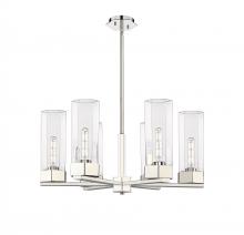 Innovation Lighting 427-6CR-PN-G427-14CL - Claverack - 6 Light - 28 inch - Polished Nickel - Chandelier