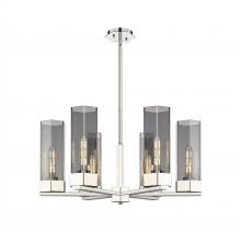 Innovation Lighting 427-6CR-PN-G427-14SM - Claverack - 6 Light - 28 inch - Polished Nickel - Chandelier
