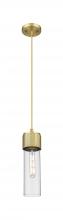 Innovation Lighting 428-1P-BB-G428-12CL - Bolivar - 1 Light - 5 inch - Brushed Brass - Pendant