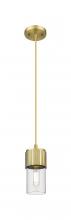 Innovation Lighting 428-1P-BB-G428-7CL - Bolivar - 1 Light - 5 inch - Brushed Brass - Pendant