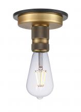 Innovation Lighting 431-1F-BBB-BB-60-LED - Aurora - 1 Light - 3 inch - Black Brushed Brass - Flush Mount