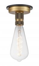 Innovation Lighting 431-1F-BBB-BB-95-LED - Aurora - 1 Light - 4 inch - Black Brushed Brass - Flush Mount