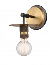 Innovation Lighting 431-1W-BBB - Aurora - 1 Light - 6 inch - Black Brushed Brass - Sconce