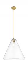 Innovation Lighting 434-1P-BB-GBC-162 - Crown Point - 1 Light - 16 inch - Brushed Brass - Pendant
