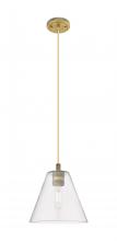 Innovation Lighting 434-1P-BB-GBC-82 - Crown Point - 1 Light - 8 inch - Brushed Brass - Pendant