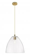 Innovation Lighting 434-1P-BB-GBD-122 - Crown Point - 1 Light - 12 inch - Brushed Brass - Pendant