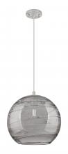 Innovation Lighting 434-1P-SN-G1213-12SM - Crown Point - 1 Light - 12 inch - Satin Nickel - Pendant