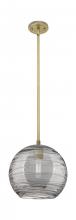 Innovation Lighting 434-1S-BB-G1213-10SM - Crown Point - 1 Light - 10 inch - Brushed Brass - Pendant