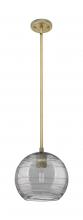 Innovation Lighting 434-1S-BB-G1213-8SM - Crown Point - 1 Light - 8 inch - Brushed Brass - Pendant