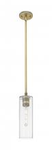 Innovation Lighting 434-1S-BB-G434-12CL - Crown Point - 1 Light - 5 inch - Brushed Brass - Pendant