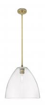 Innovation Lighting 434-1S-BB-GBD-122 - Crown Point - 1 Light - 12 inch - Brushed Brass - Pendant