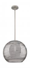 Innovation Lighting 434-1S-SN-G1213-12SM - Crown Point - 1 Light - 12 inch - Satin Nickel - Pendant
